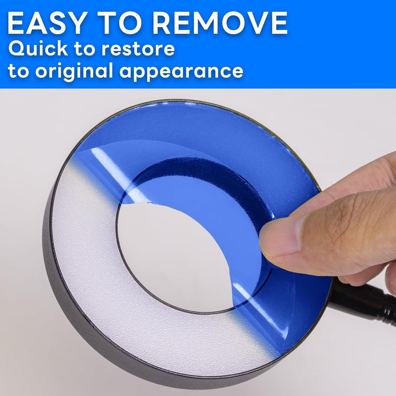 Arespark فيلم فلتر ضوء تحويل اللون، ملصقات فيلم فلتر شفاف DIY لعيد الميلاد، أضواء المناظر الطبيعية، أضواء الحدائق، تظليل أبواب ونوافذ الزجاج، تظليل أضواء الضباب في السيارات (4 بوصة × 20 قدم، أزرق) - Image 5